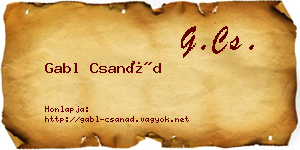 Gabl Csanád névjegykártya